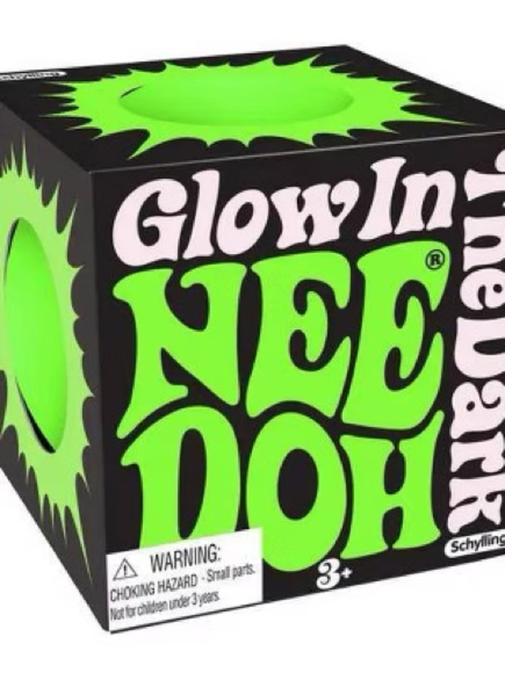 Schylling Glow In The Dark Nee Doh Stress Ball - Neon Green Authentic-NEW VIRAL